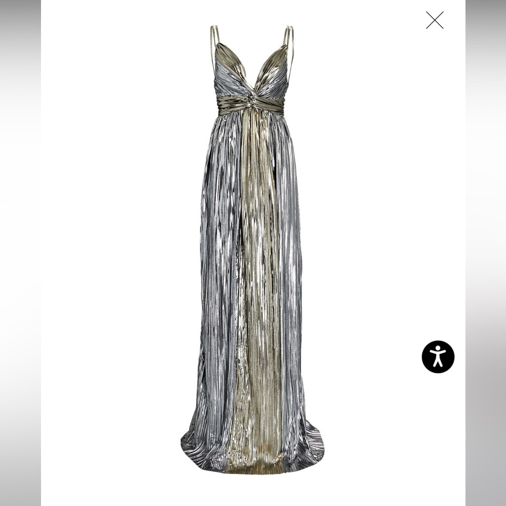 Sabina Musayev Kaia Two-Tone Lamé Maxi Dress